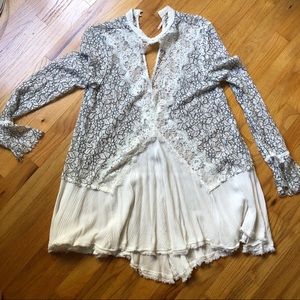 Free People lace boho dress size S